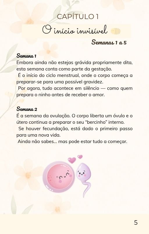 caítulo 1 do ebook A doce viagem da gravidez