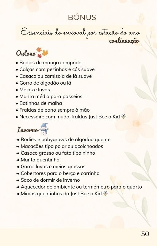 Bónus do ebook A doce viagem da gravidez