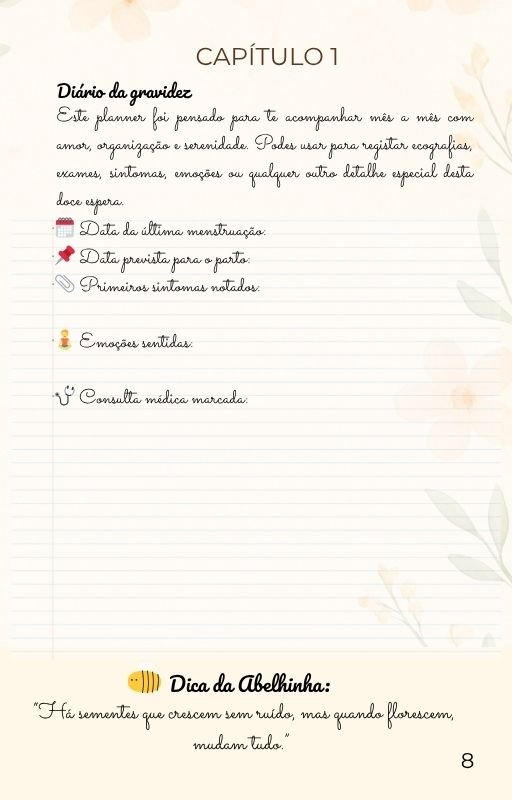 caítulo 1 do ebook A doce viagem da gravidez
